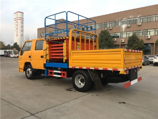 國六江鈴10米剪叉式升降平臺(tái)高空作業(yè)車